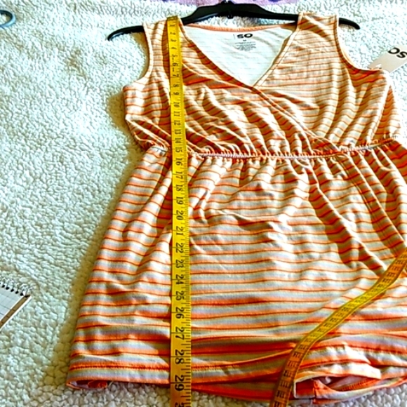 SO Faux-Wrap Knit Romper – Orange Stripe – Women M – NWT - Picture 11 of 13